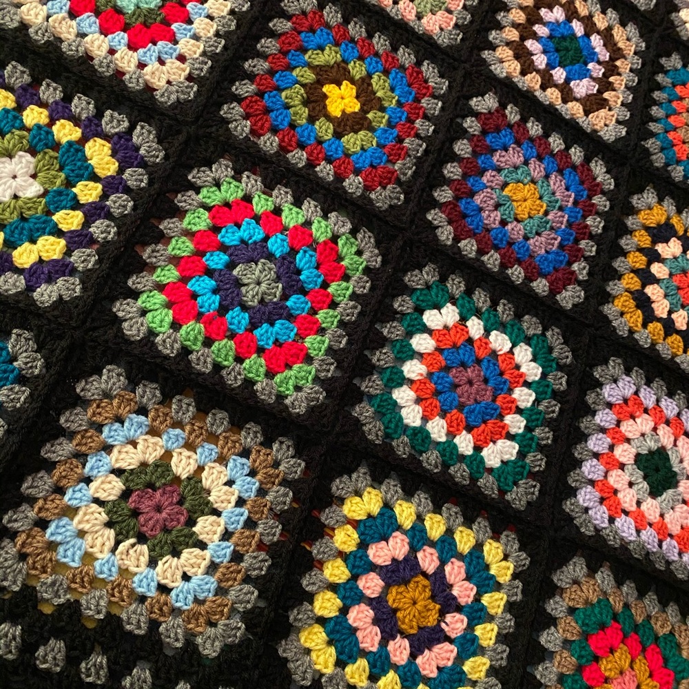 Granny Square Afghan - Picture 3 of 9
